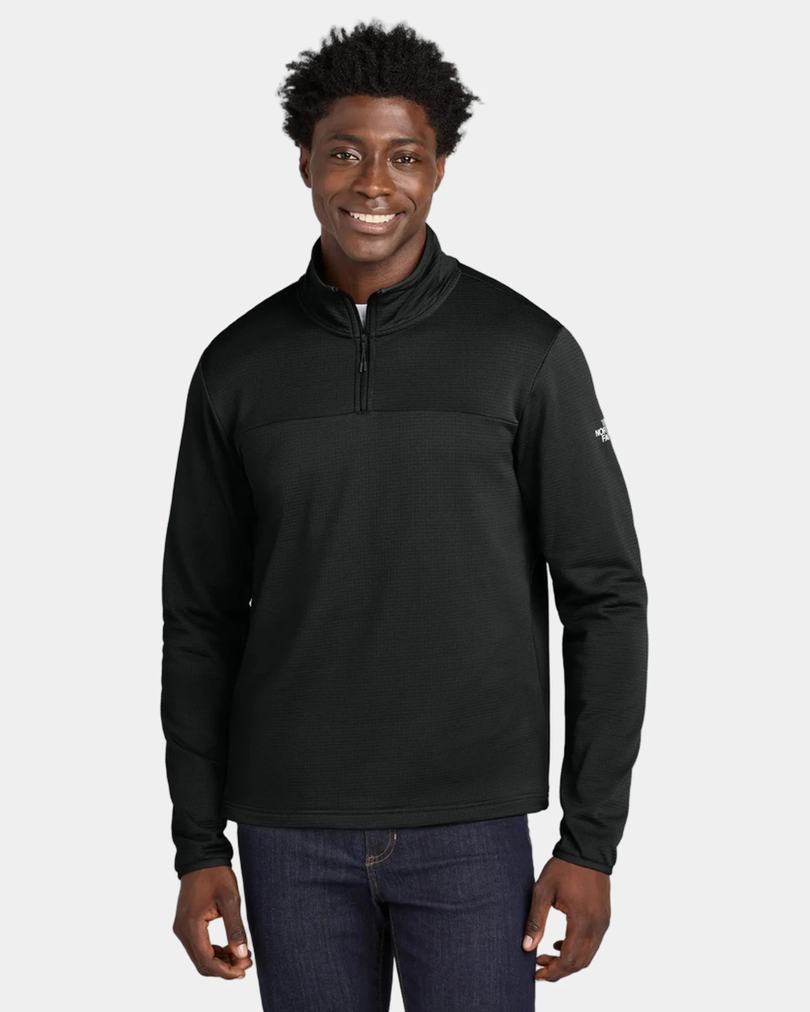 Custom recycled fleece The North Face Aim 1/4-Zip - Tnf Black